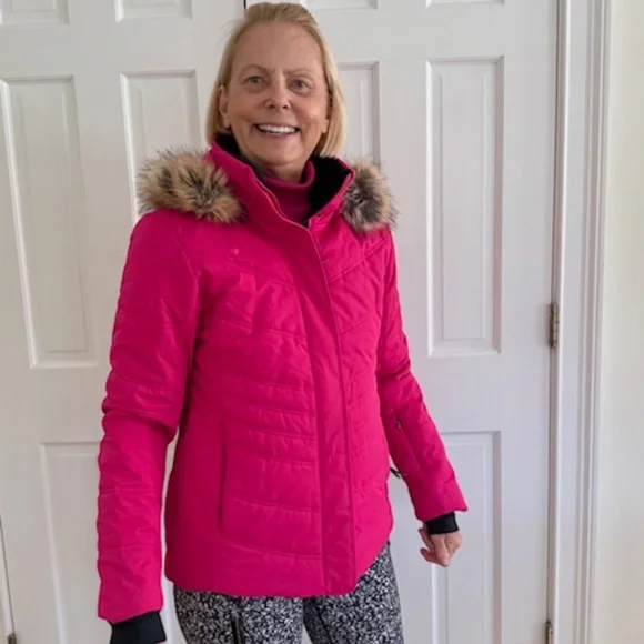 Obermeyer Pink Fuchsia Tuscany II Ski Jacket with fur - Picture 4 of 4